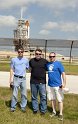 At the Endeavour launch pad with a shuttle astronaut.