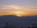 Sunset over the mainland