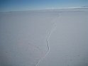 A huge crack in the sea ice